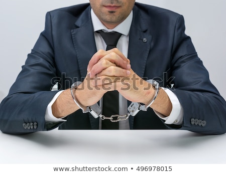 Stock photo: Businessman With Shackles On White