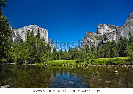 Stok fotoğraf: View To Western Rocket Plateau Of Yosemite National Park