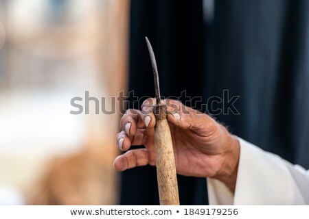 Stockfoto: Arab Man With Sharp Knife