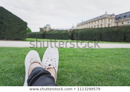 Stok fotoğraf: Woman With Great Legs Sitting