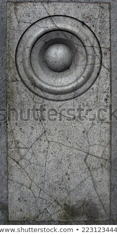 Stock photo: 3d Render Marble Old Speaker Sound System