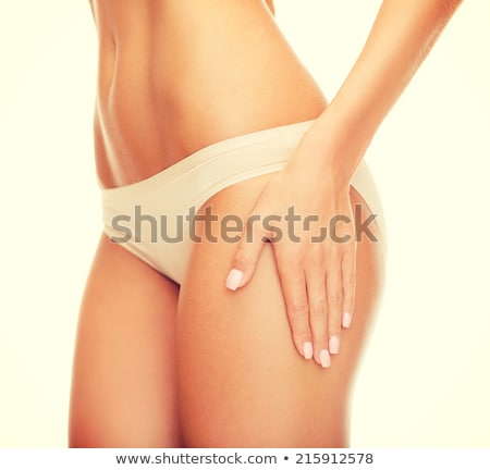 Stock photo: Woman In Cotton Underwear Showing Slimming Concept