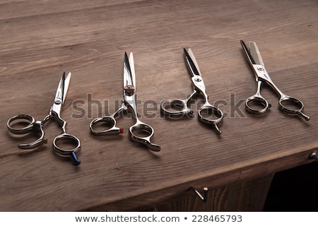 Stockfoto: Hairdressing Different Scissors