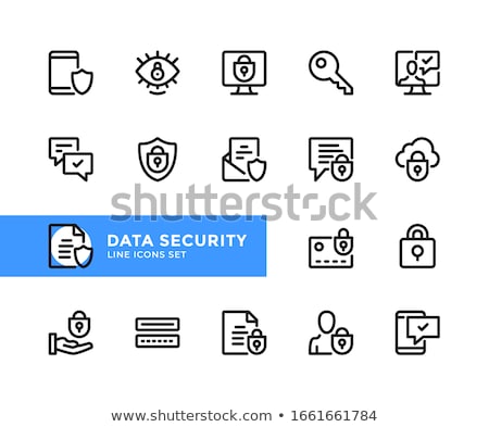 Stockfoto: Personal Security Icon Flat Design