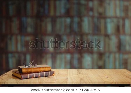 Stock photo: Old Books In Wooden Row Library