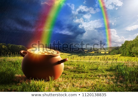 Pot Of Gold At The End Of The Rainbow Сток-фото © vlastas