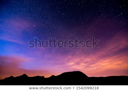 Zdjęcia stock: Night Sky With Stars And Clouds