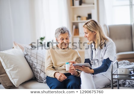 Stock foto: Senior Care And Technology