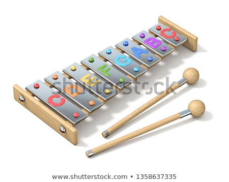 Stock photo: Colorful Eight Note One Octave Xylophone 3d