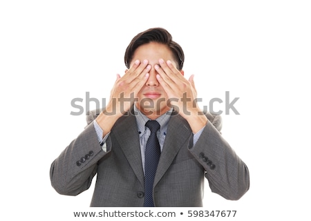 Surprised Man Businessman Covered His Face With His Hands Stock foto © sunabesyou