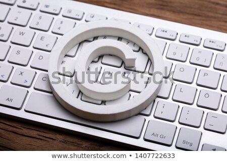 [[stock_photo]]: Elevated View Of White Copyright Symbol