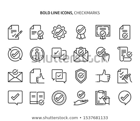 Zdjęcia stock: Certificate Diploma With Approved Mark Vector Icon