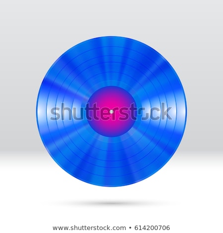 Foto stock: Vinyl Disc 12 Inch Lp Record With Colorful Grooves Shiny Tracks