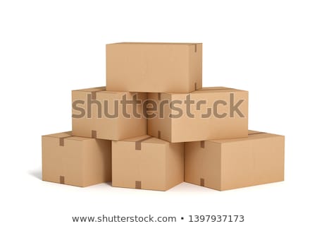 Stock photo: Boxes Piles