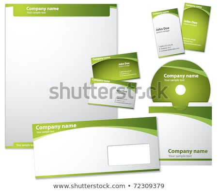 Design Template Set - Business Card Cd Paper Stock fotó © graphit