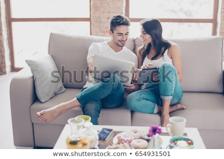 Stok fotoğraf: Couple Doing Online Shopping