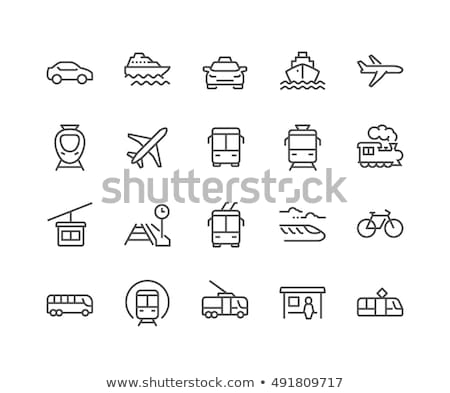 Stock foto: Set Of Transport Icons - Vehicles