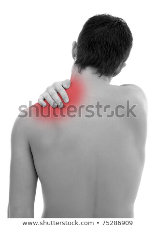 Foto stock: Young Man Holding His Shoulder Having Ache