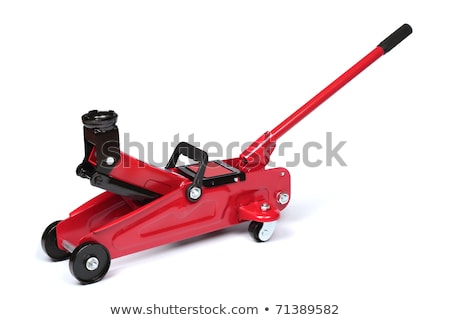 Foto stock: Car Jack Isolated On White Background