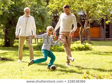 Stock photo: Father And Son Gardening Team