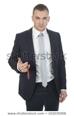 Stok fotoğraf: Businessman With A Greek Komboloi