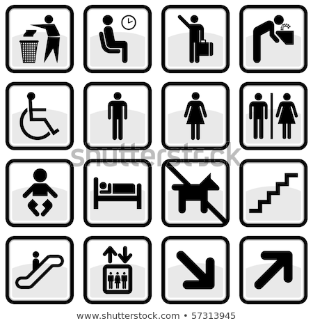Set Prohibited Signs - Toilet Stickers Foto stock © bytedust