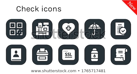 Сток-фото: Ssl Protected Red Vector Icon Design