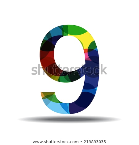 [[stock_photo]]: 9 Number Circular Vector Green Web Icon Button