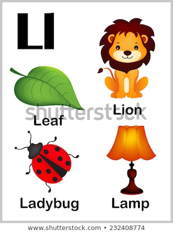 Stock photo: Flashcard Letter L Is For Lamp