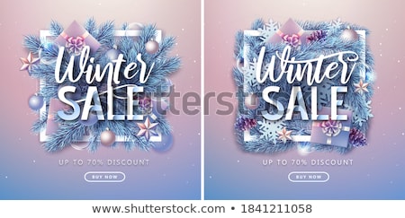 Foto stock: Winter Sale Poster