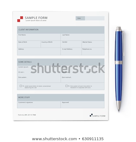 Foto stock: Sample Form Mock Up