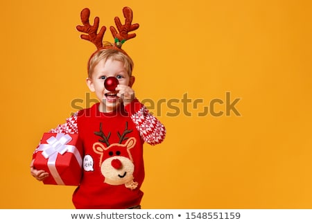 Stock fotó: Little Deer With A Red Nose
