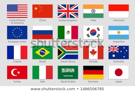 Stockfoto: Vector Set Of Flags Of The G20