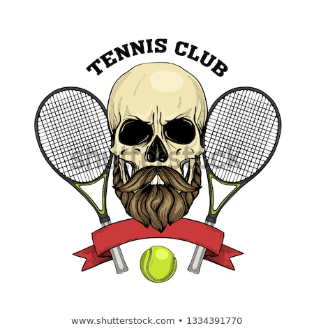 Stock photo: Skull With Tennis Racquets