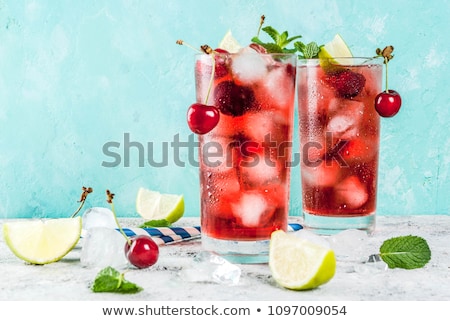 [[stock_photo]]: Glass Of Cherry Mojito