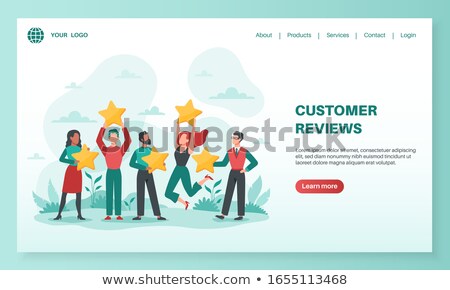 Foto stock: Rating Landing Page Template