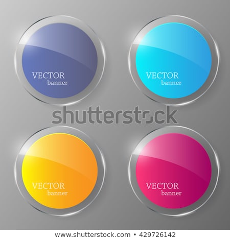 Foto stock: Abstract Glossy Blue Magnifier Icon