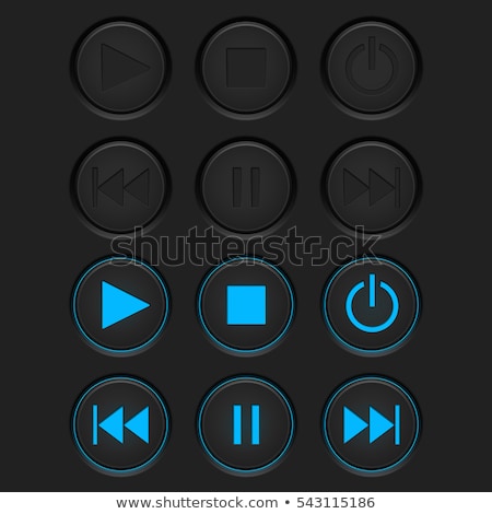 [[stock_photo]]: Set Of Round Blue Media Player Buttons