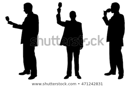 Collage Of Businessmen Toasting And Drinking Champagne Foto stock © laschi