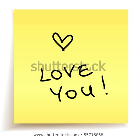 Vector Paper Notes With I Love You Words Stock photo © Kraska