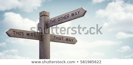 Stock photo: Crossroads Road Sign