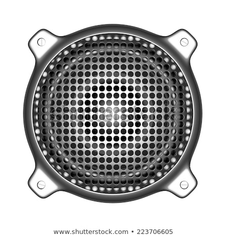 Stock fotó: 3d Metal Speaker With Grill Sound System Deejay Dj Tools