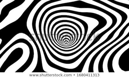 Stock photo: Grid Vortex Tunnel Black And White