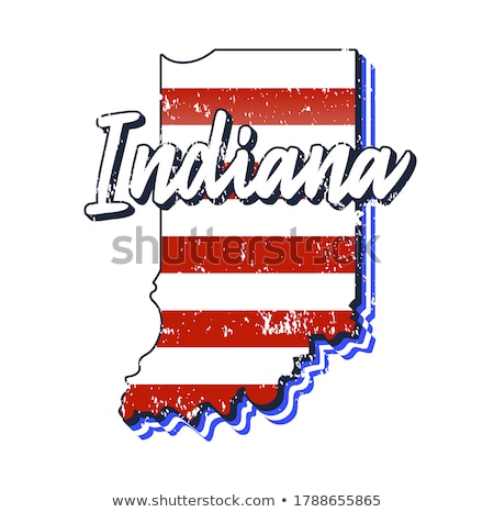 Сток-фото: Indiana Scratched Flag