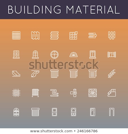 Stock photo: Round Arch Flat Line Vector Icon