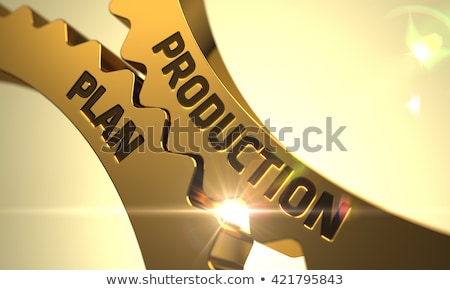 Сток-фото: Production Plan On The Golden Gears