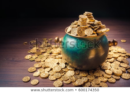 [[stock_photo]]: Pot Of Gold Coins