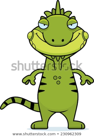 Stock photo: Cartoon Sly Iguana