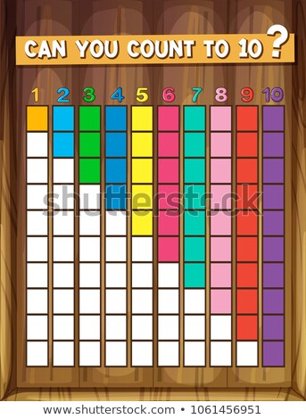 Stockfoto: Counting Number One To Ten On Bars