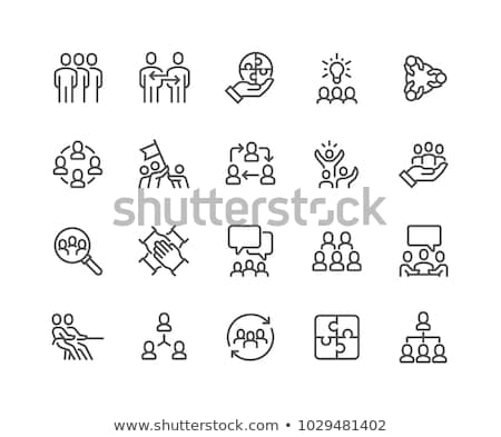 Stock fotó: Puzzle Related Vector Line Icon